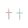 S/S HANDMADE TURQ/CORAL REVERSIBLE CROSS