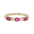 14K YG .61CTW OVAL RUBIES .15C