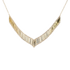 10KY MESH LIQUID GOLD V NECKLACE ADJ