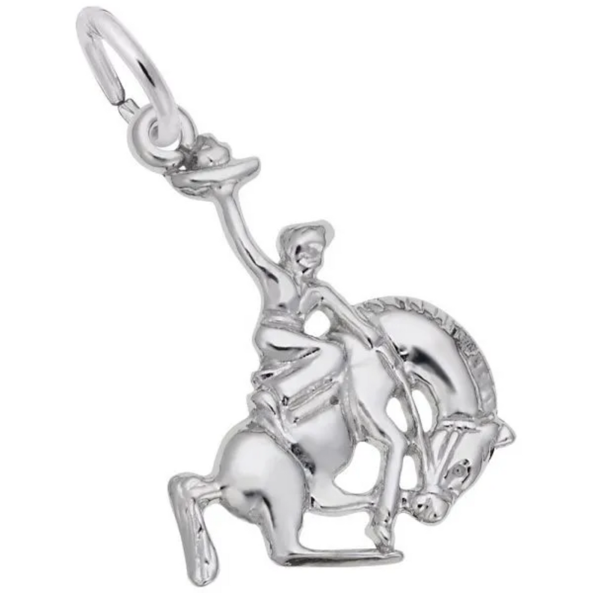 Sterling Silver Cowboy & Horse Charm