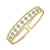 14K Gold Diamond Double Row Bangle Bracelet .70CTW.