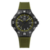 GLOCK GW-15-4-22 Black Case Green Strap Watch