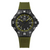 GLOCK GW-15-4-22 Black Case Green Strap Watch