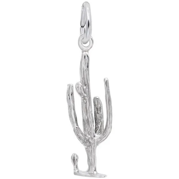 Sterling Silver Cactus Charm.