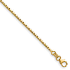 14KT YG BOX CHAIN 1.45MM 18IN