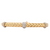 Estate: 14K Yellow Gold Woven Bracelet with Diamond Pave Stations