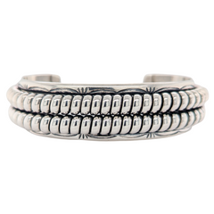 Estate: Sterling Silver Double Twist Cuff Bracelet