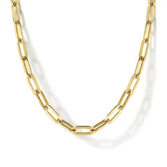 14K Yellow Gold Paperclip Chain