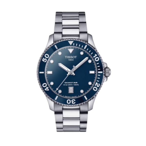 Tissot Seastar 1000 Blue Dial Watch with Day/Date