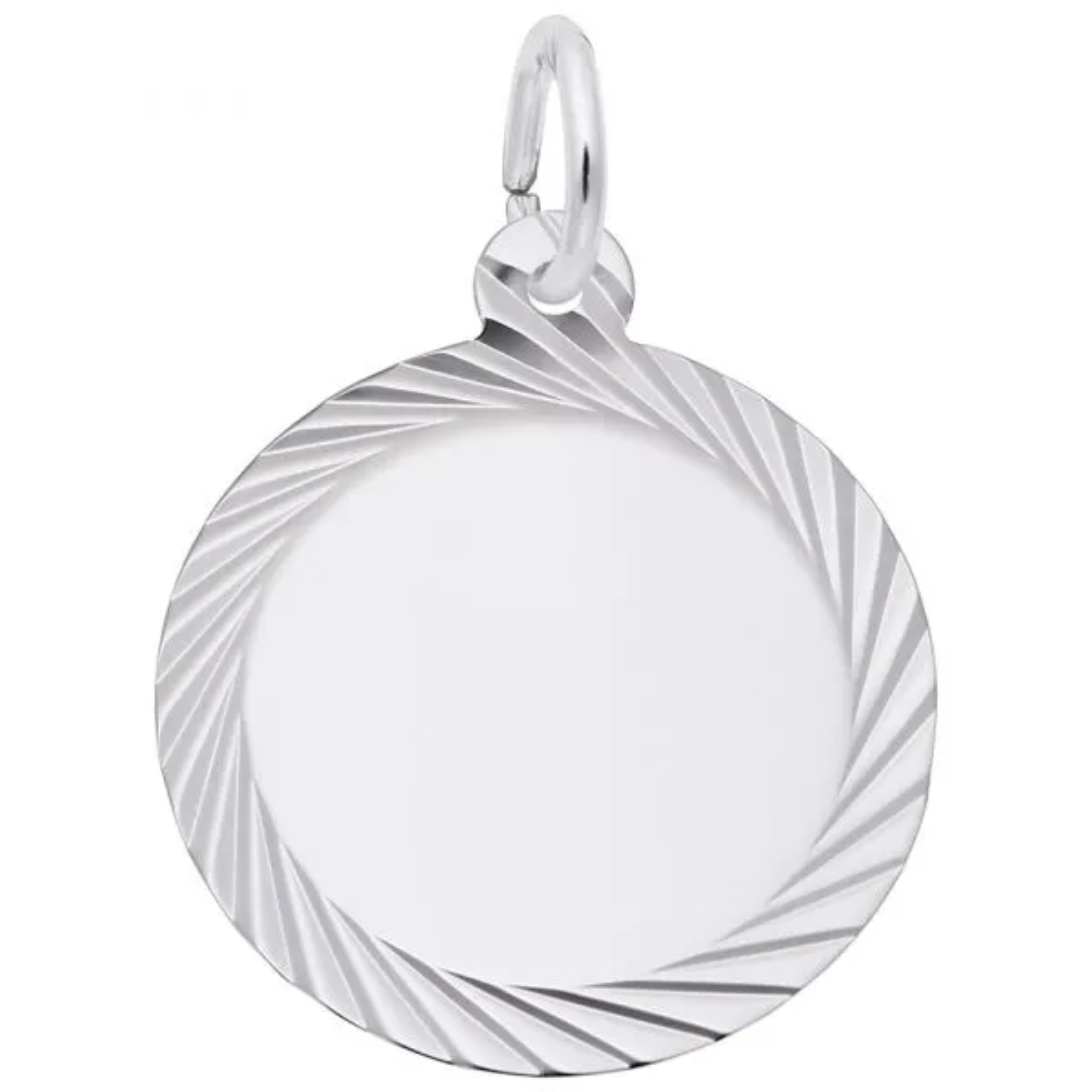 Sterling Silver Round Disc Charm