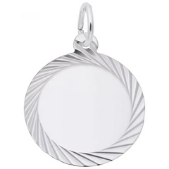 Sterling Silver Round Disc Charm