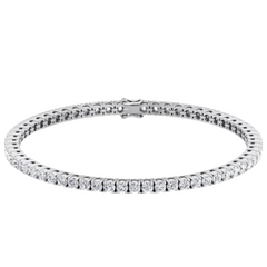 14K White Gold Diamond Prong Set 5.15CTW Tennis Bracelet