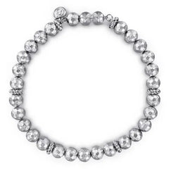 Sterling Silver Faceted Beaded Bracelet S2135938