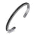 Sterling Silver Black Spinel Bujukan Bead Cuff Bracelet.