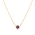 10K Yellow Gold Amethyst Bezel Solitaire Necklace
