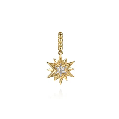 Bujukan 14K Yellow Gold Starburst Medallion