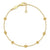 14K YG CLOVER STATION BRACELET