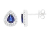 14K WG 1.08CTW PEAR BLUE SAPPH