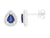 14K WG 1.08CTW PEAR BLUE SAPPH