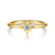 14Kt Two Toned .02ct Swiss Blue Topaz Star SZ 6.5 S2334714