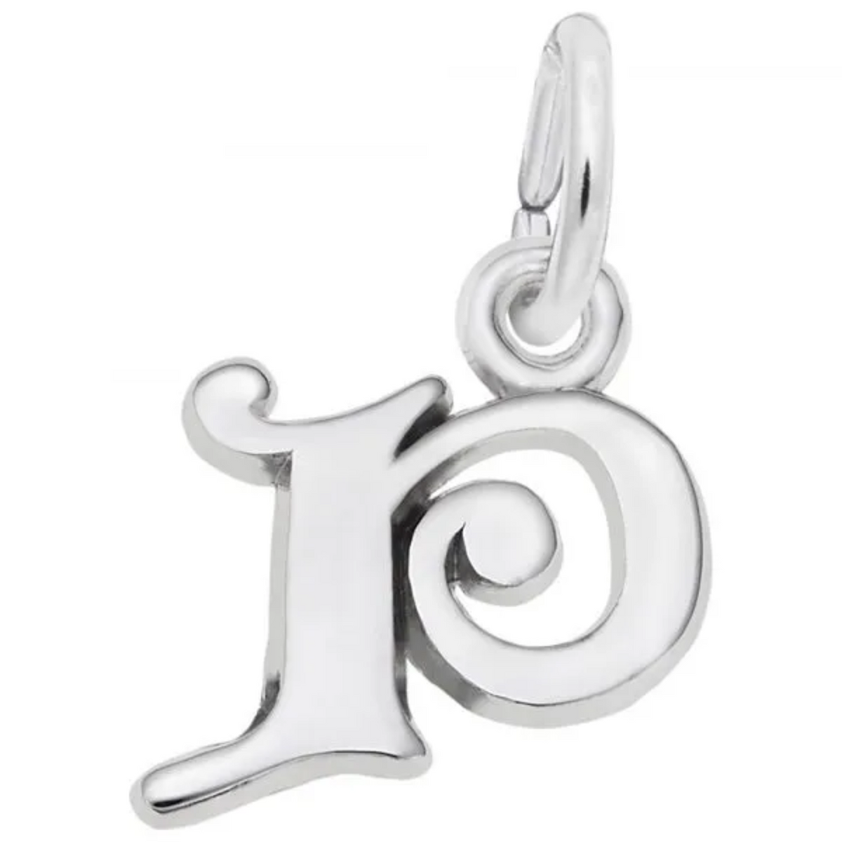 Sterling Silver Initial P Charm