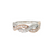 Estate 14kt Two Toned Diamond Twist Band
