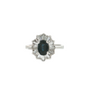 Estate 14kt White Gold 1ctw Sapphire .50ctw Diamond Ballerina Ring