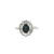 Estate 14kt White Gold 1ctw Sapphire .50ctw Diamond Ballerina Ring