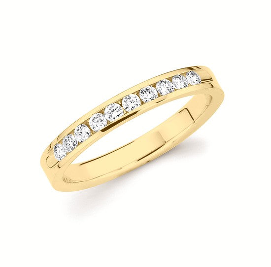 14kt Yellow Gold .25ctw I I1 Channel Band