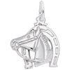Sterling Silver Horse & Horseshoe Charm
