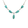 Sterling Sliver Turquoise Pearl Toggle Necklace