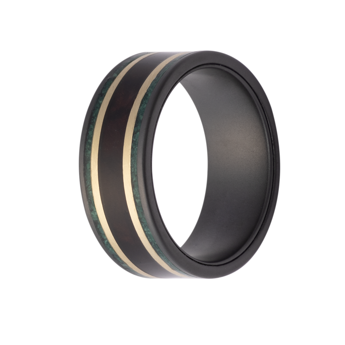 ZIRCONIUM 9MM 1MM MALACHITE 14