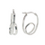 White Gold Hammered Oval Circle Hoops
