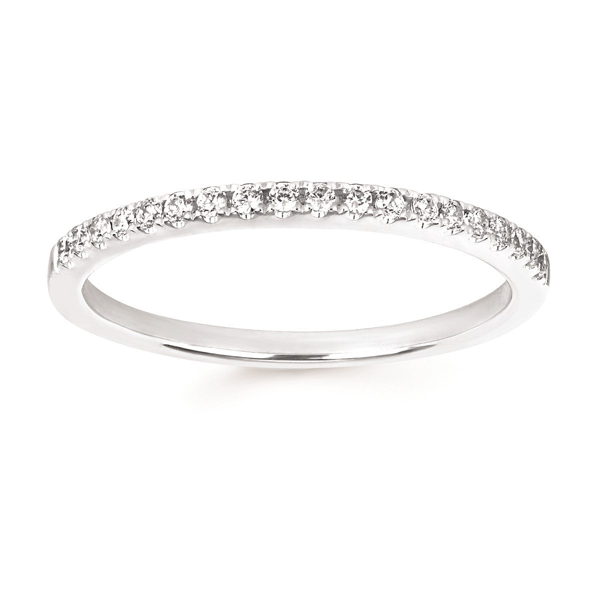 14KT White Gold Diamond Wedding Band