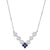 14K White Gold V Pearl & Sapphire Necklace