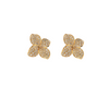 18K YG .95CTW DIAMOND FLOWER STUDS