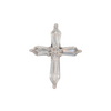 14K White Gold All Diamond Petite Cross Pendant