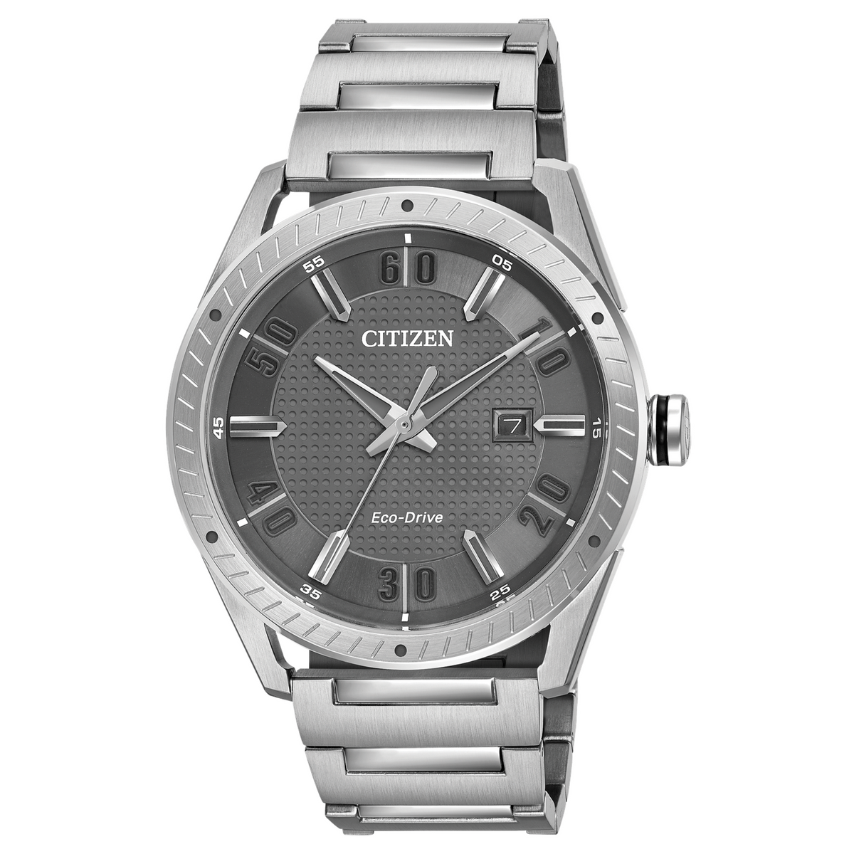 Citizen Eco Drive Stainless Grey Dial with Date Watch BM6991-52H