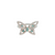 Estate 18kt White Gold .05ctw Paraiba .37ctw Diamond Butterfly Ring