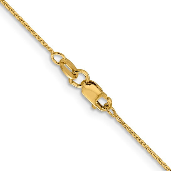 Leslies 10kt Yellow Gold 1mm Diamond Cut Cable Chain 20in