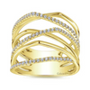 14K Yellow Gold Diamond Multi-Row Wide Band S2249551