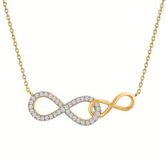 14K YG .15CTW DOUBLE INFINITY