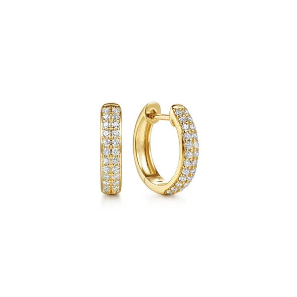 14K YG .29CTW G-H SI+ PAVE HUG