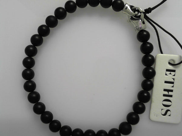ETHOS BLACK AGATE BEAD BRACELE