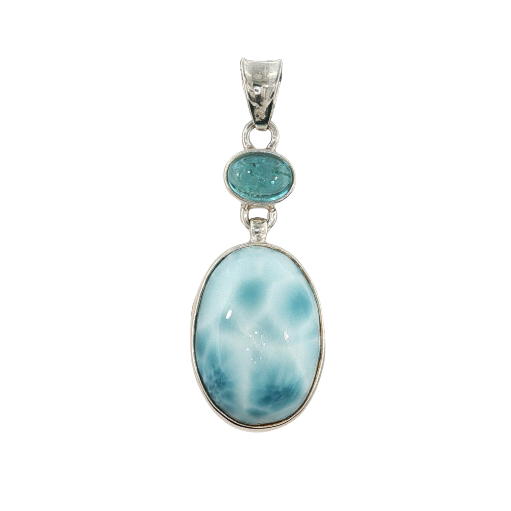 Sterling Sliver Larimar Dangle Pendant