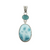 Sterling Sliver Larimar Dangle Pendant