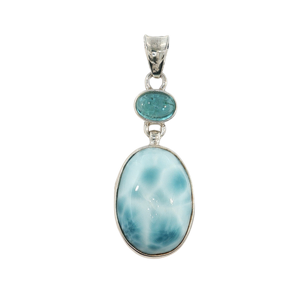 Sterling Sliver Larimar Dangle Pendant