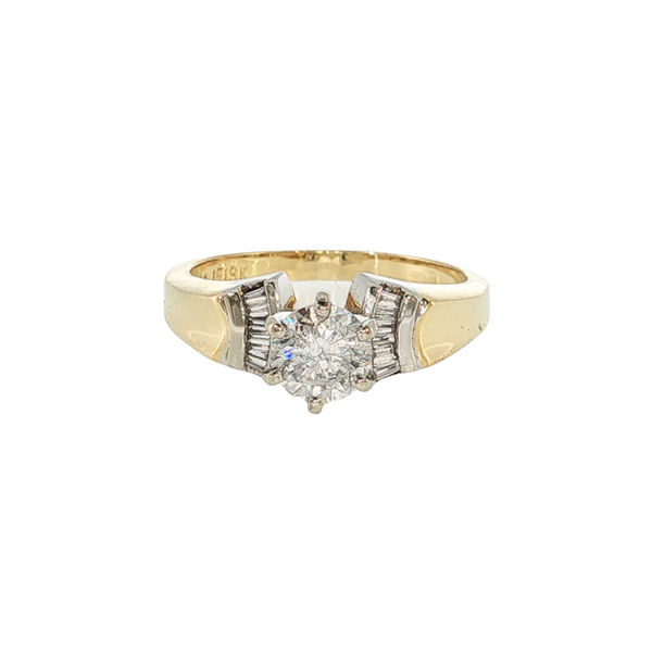 18KY .90CTW DIA ENG RING