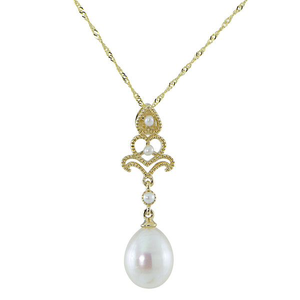 14K YG 8-9MM FWP SEED PEARL PE
