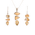Sterling Silver Citrine Necklace and Earring Set